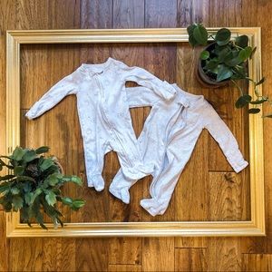 Carters newborn gender neutral zip up pajamas